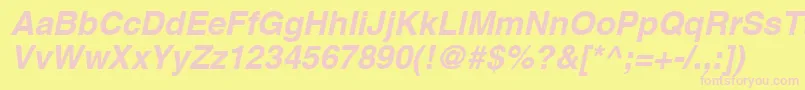 AgLettericaBoldObliqueBold Font – Pink Fonts on Yellow Background