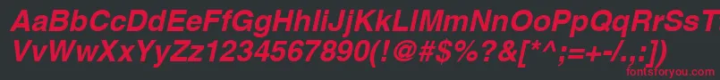 AgLettericaBoldObliqueBold Font – Red Fonts on Black Background