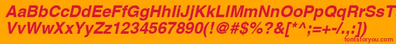 AgLettericaBoldObliqueBold Font – Red Fonts on Orange Background