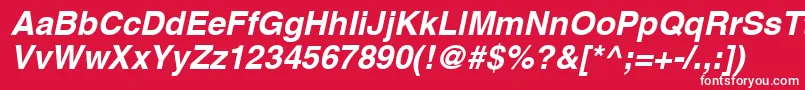 AgLettericaBoldObliqueBold Font – White Fonts on Red Background