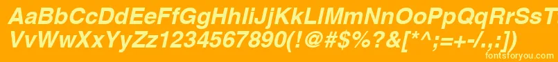 AgLettericaBoldObliqueBold Font – Yellow Fonts on Orange Background