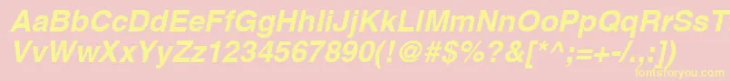 AgLettericaBoldObliqueBold Font – Yellow Fonts on Pink Background