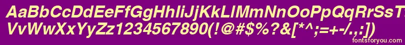 AgLettericaBoldObliqueBold Font – Yellow Fonts on Purple Background