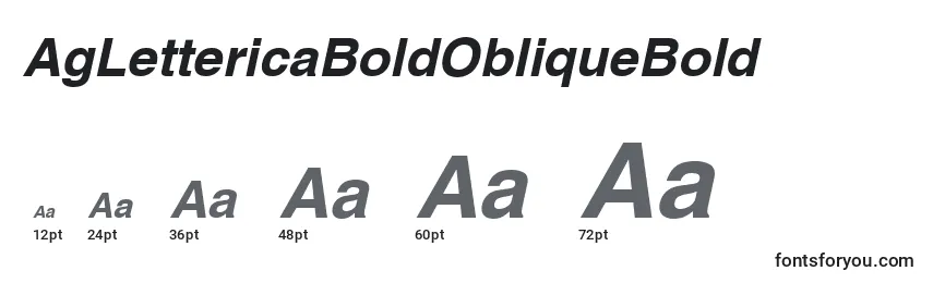 AgLettericaBoldObliqueBold Font Sizes