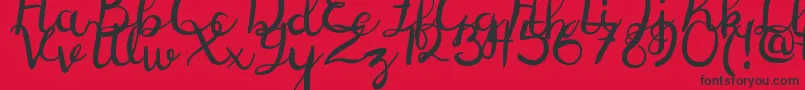 DigoryDoodlesPs Font – Black Fonts on Red Background