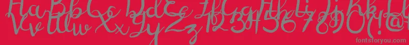DigoryDoodlesPs-Schriftart – Graue Schriften auf rotem Hintergrund