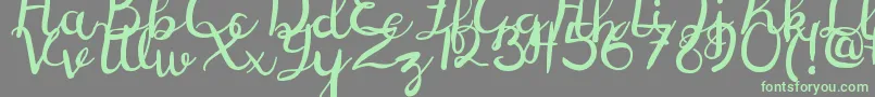 DigoryDoodlesPs Font – Green Fonts on Gray Background