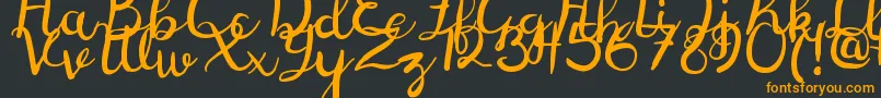 DigoryDoodlesPs Font – Orange Fonts on Black Background