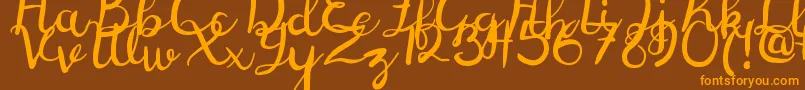 More about DigoryDoodlesPs Font DigoryDoodlesPs Font – Orange Fonts on Brown Background