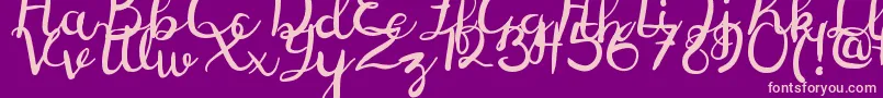 DigoryDoodlesPs Font – Pink Fonts on Purple Background