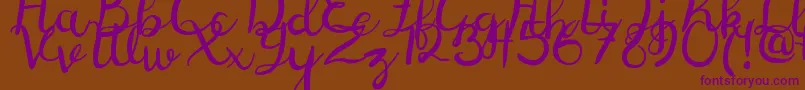 DigoryDoodlesPs Font – Purple Fonts on Brown Background