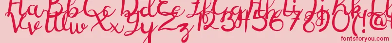 DigoryDoodlesPs Font – Red Fonts on Pink Background