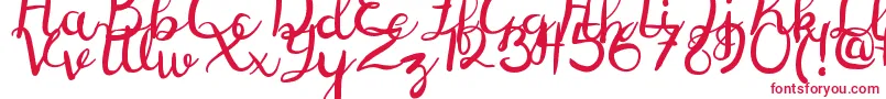 DigoryDoodlesPs Font – Red Fonts on White Background