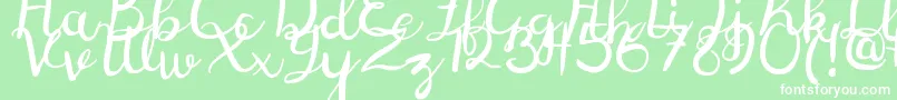 DigoryDoodlesPs Font – White Fonts on Green Background