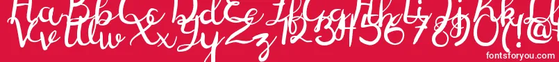 DigoryDoodlesPs Font – White Fonts on Red Background