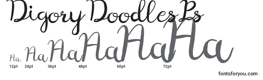 DigoryDoodlesPs Font Sizes