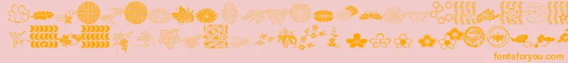 JapaneseGardenOrnmntItcTt Font – Orange Fonts on Pink Background