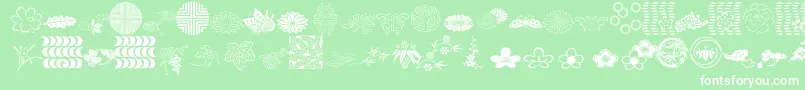 JapaneseGardenOrnmntItcTt Font – White Fonts on Green Background