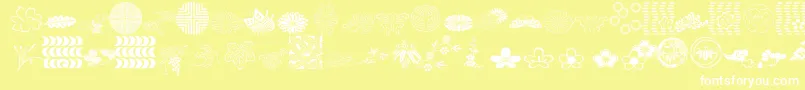 JapaneseGardenOrnmntItcTt Font – White Fonts on Yellow Background