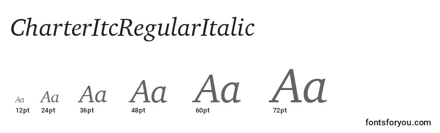 CharterItcRegularItalic Font Sizes
