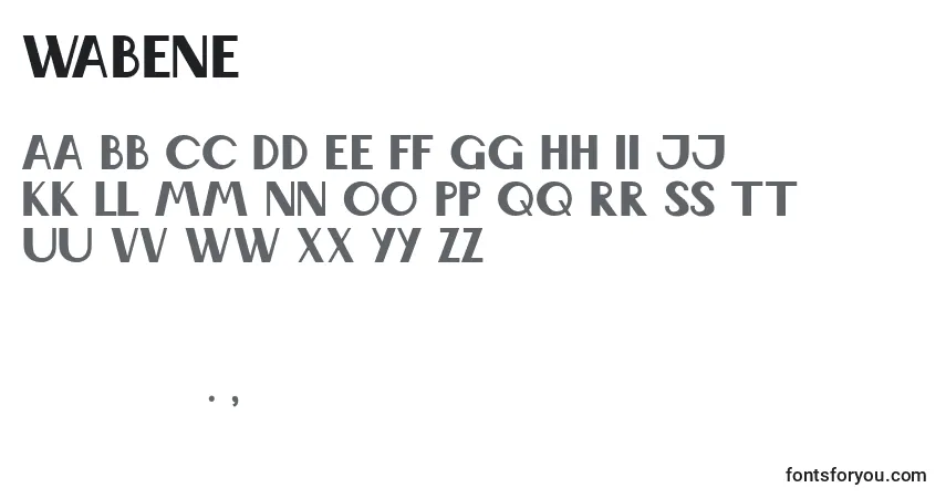 Schriftart Wabene – Alphabet, Zahlen, spezielle Symbole