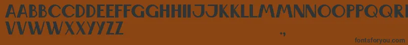 Wabene Font – Black Fonts on Brown Background
