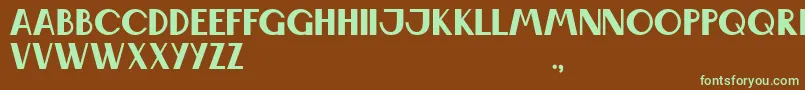 Wabene Font – Green Fonts on Brown Background