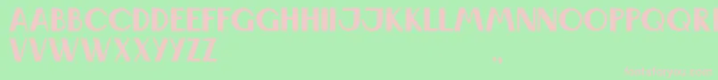 フォントWabene – 緑の背景にピンクのフォント