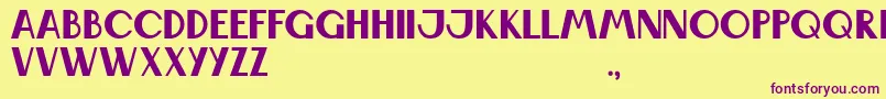 Wabene Font – Purple Fonts on Yellow Background