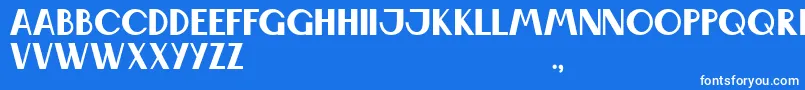 フォントWabene – 青い背景に白い文字