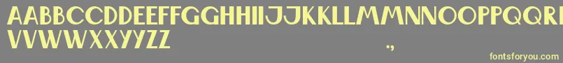 Шрифт Wabene – жёлтые шрифты на сером фоне