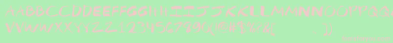 MfBreakTheRules Font – Pink Fonts on Green Background