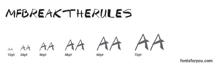 MfBreakTheRules Font Sizes