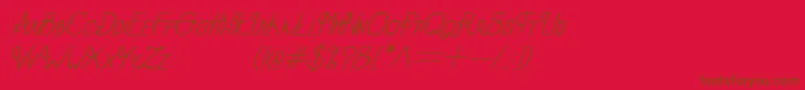 OldAlphaItalic Font – Brown Fonts on Red Background