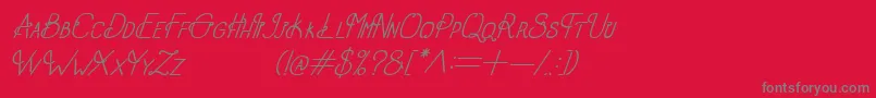 Шрифт OldAlphaItalic – серые шрифты на красном фоне