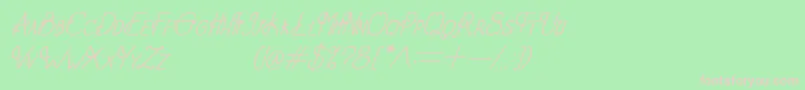 OldAlphaItalic Font – Pink Fonts on Green Background