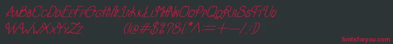 OldAlphaItalic Font – Red Fonts on Black Background