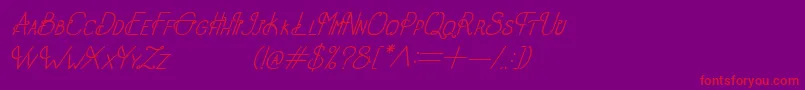 fuente OldAlphaItalic – Fuentes Rojas Sobre Fondo Morado