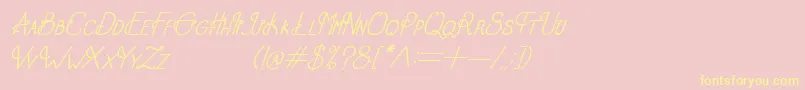 Подробнее о шрифте OldAlphaItalic Шрифт OldAlphaItalic – жёлтые шрифты на розовом фоне