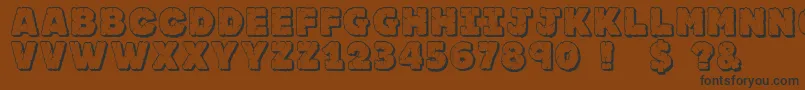 Шрифт Jfrockoutcrop – чёрные шрифты на коричневом фоне