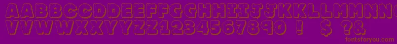 Jfrockoutcrop Font – Brown Fonts on Purple Background