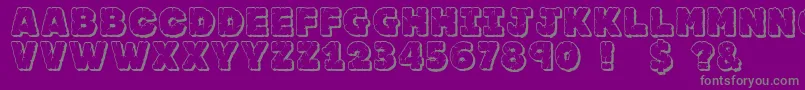 Jfrockoutcrop Font – Gray Fonts on Purple Background