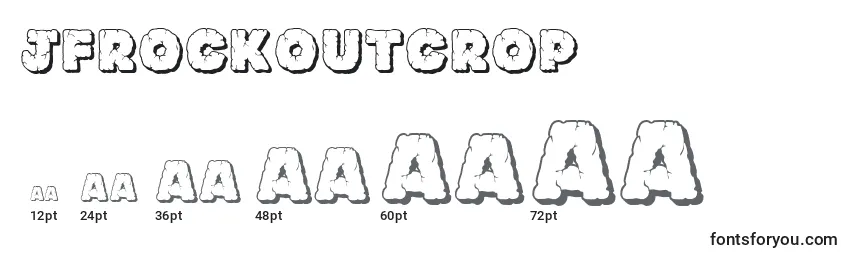 Размеры шрифта Jfrockoutcrop