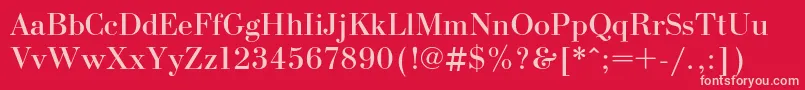 Bodonic Font – Pink Fonts on Red Background