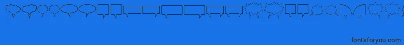 Komikabb Font – Black Fonts on Blue Background