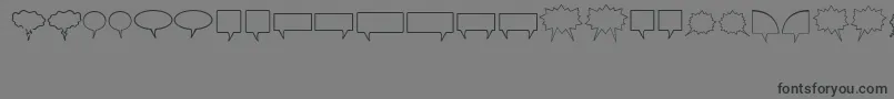 Komikabb Font – Black Fonts on Gray Background