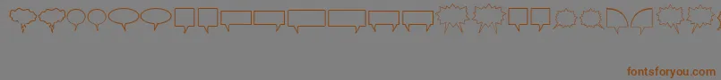Komikabb Font – Brown Fonts on Gray Background