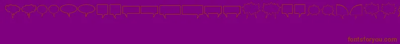 Komikabb Font – Brown Fonts on Purple Background