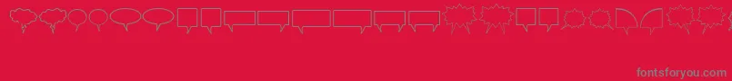 Komikabb Font – Gray Fonts on Red Background