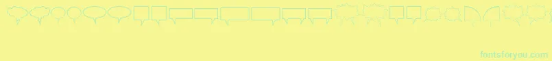 Komikabb Font – Green Fonts on Yellow Background